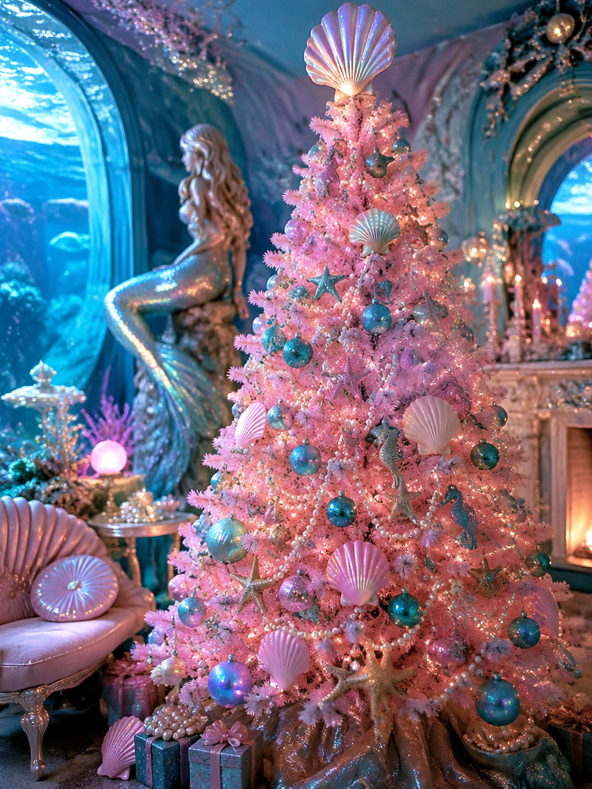 Pink Mermaid Theme Tree