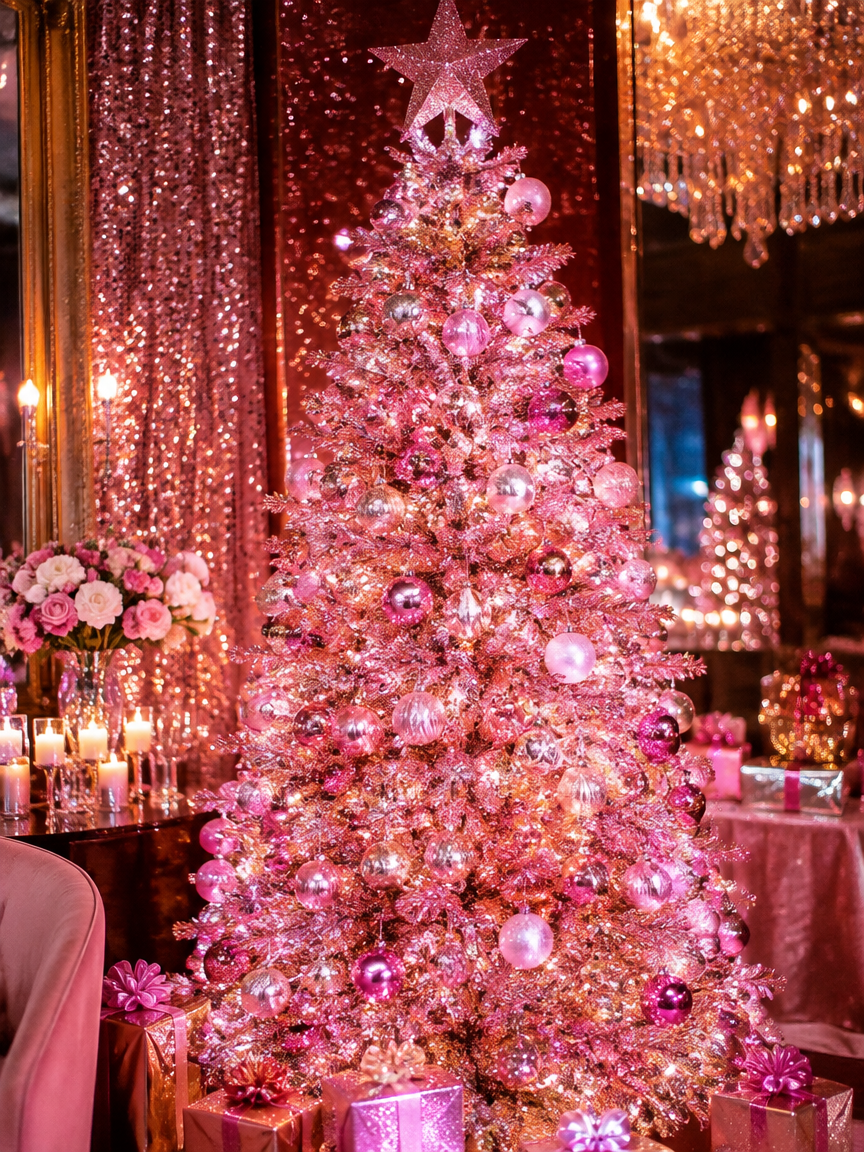 Pink Sequin Tree