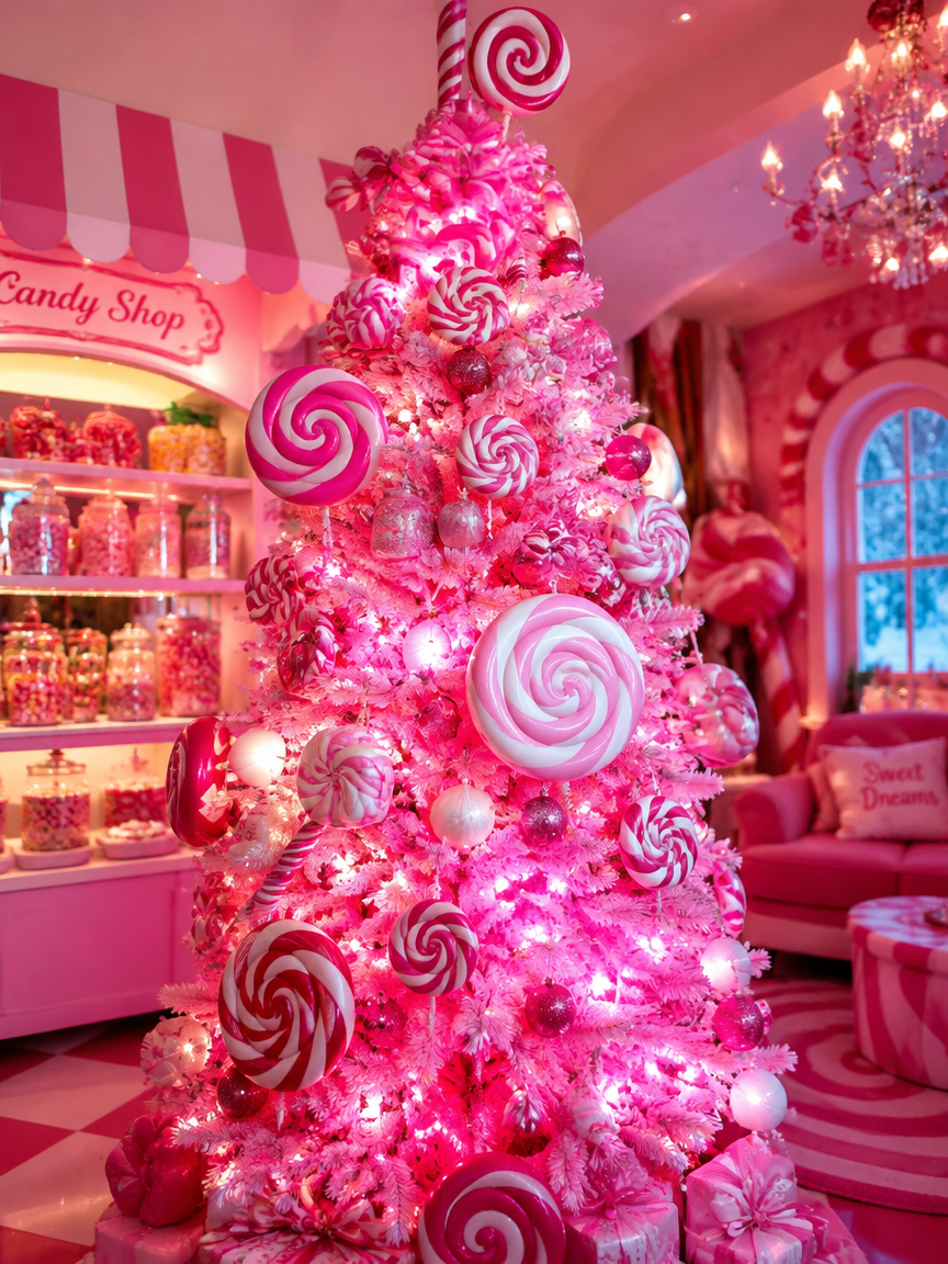 Pink Lollipop Spiral Tree