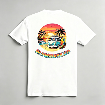 Surf Van Sunset — White