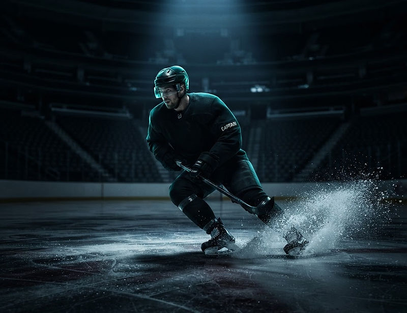 Ice hockey game in progress