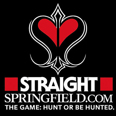 The Straight mark, a red heart inside white wings, above the slogan The Game: Hunt or Be Hunted