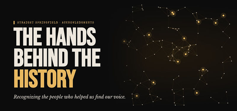 The Hands Behind the History, the network of connected nodes beside it