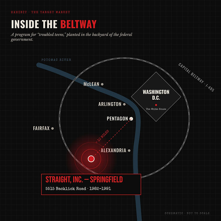 The Beltway and the federal commuter belt around Springfield, Virginia