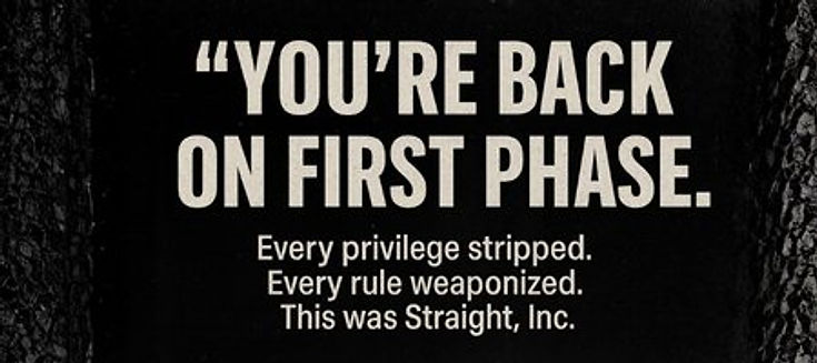 The article header card: You’re back on First Phase. Every privilege stripped. Every rule weaponized.