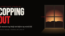 The Copping Out title plate: the title, the byline, and the window with no bolts on its frame