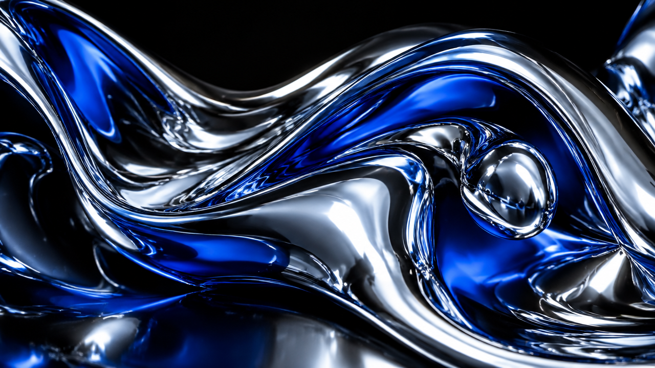 Liquid chrome backdrop
