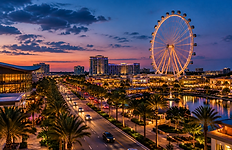 International Drive, Central Florida; AI-generated editorial illustration
