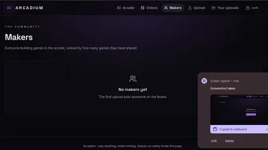Arcadium template preview