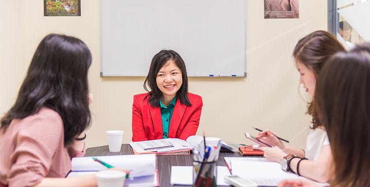 The Hana Korean team planning a term together