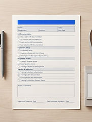 New Employee Onboarding Checklist template