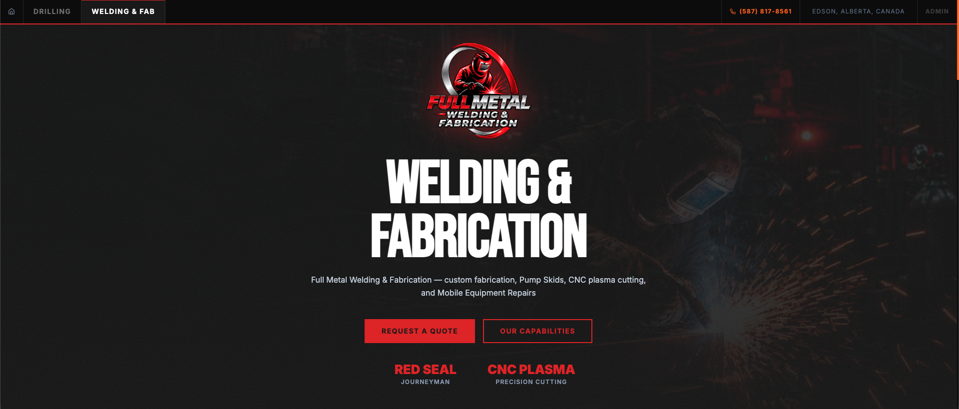Full Metal Drilling & Welding — industrial fabrication site