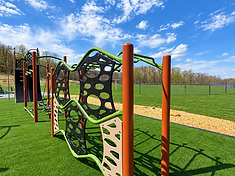 Warrior climbing wall panels at Locust Ridge Athletic Field