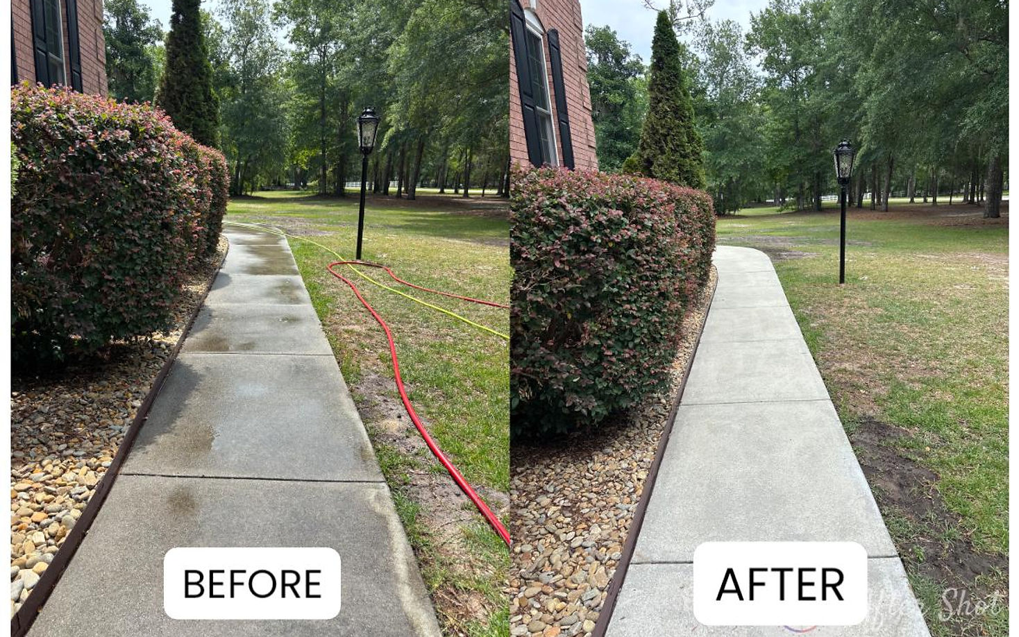 Sidewalk cleaning — after