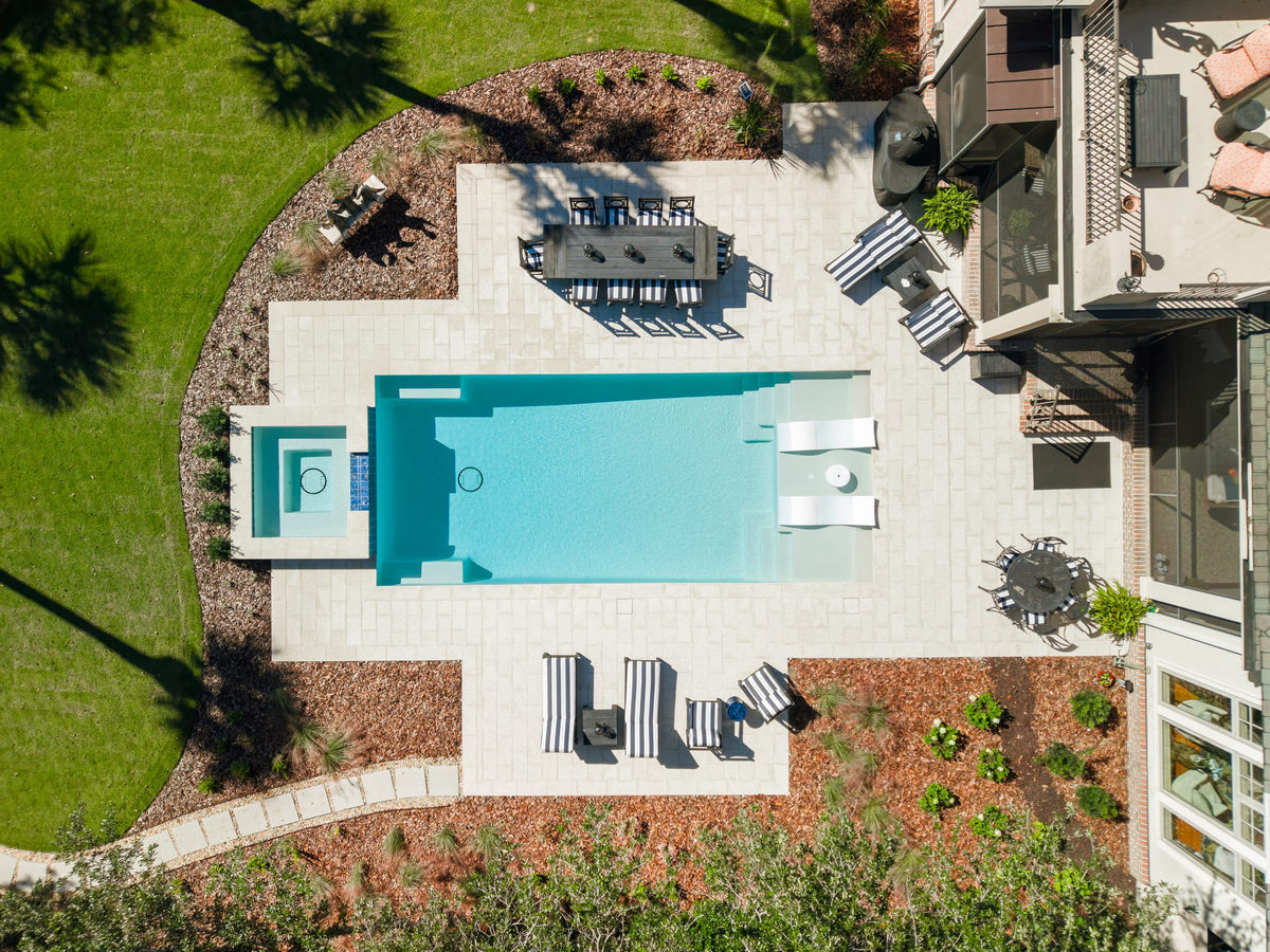 Colleton River Pool Deck — Artistic Shell Stone — photo 4, Colleton River, Bluffton, SC