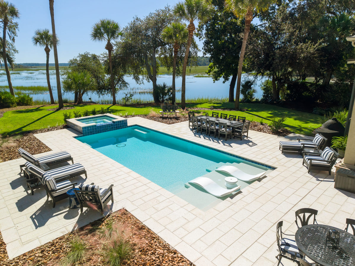 Colleton River Pool Deck — Artistic Shell Stone — photo 8, Colleton River, Bluffton, SC
