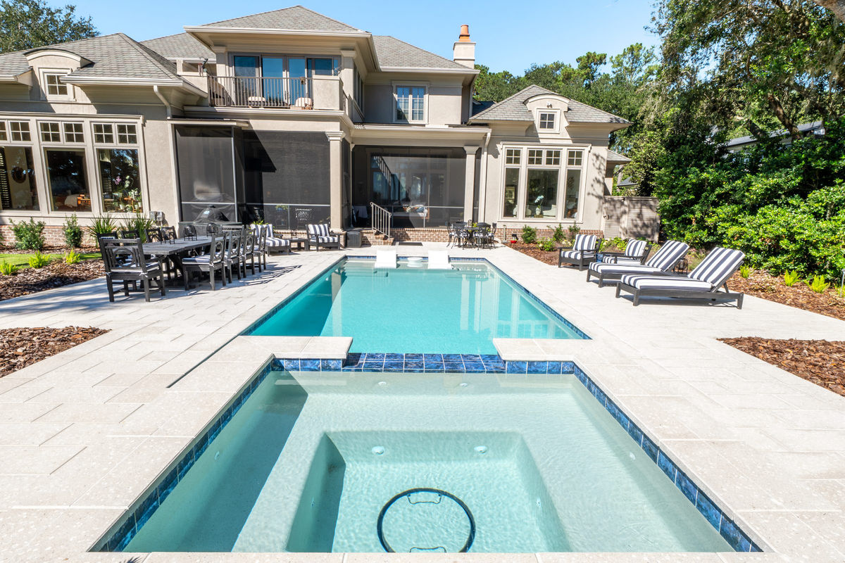 Colleton River Pool Deck — Artistic Shell Stone — photo 3, Colleton River, Bluffton, SC