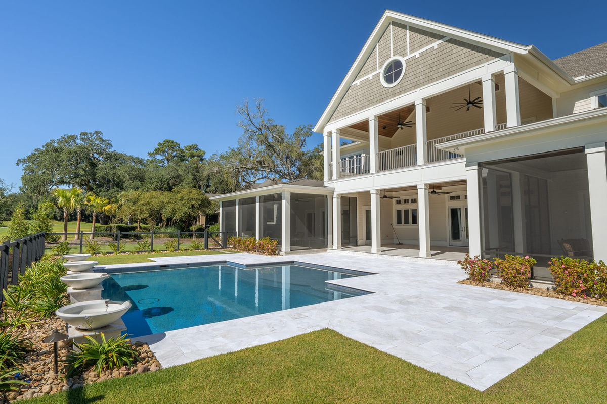 Colleton River Pool Deck — Diana Royal Marble