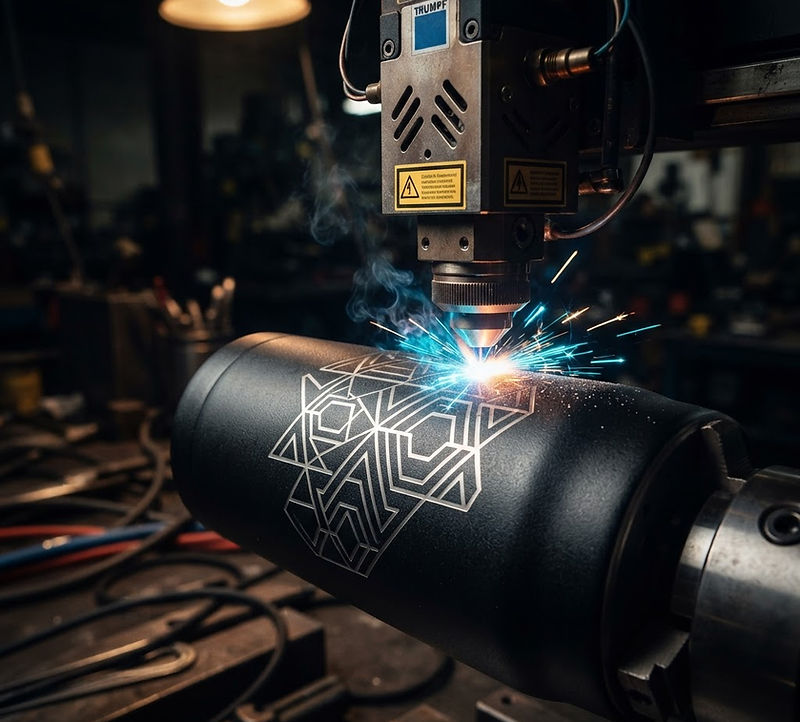Laser engraving macro detail