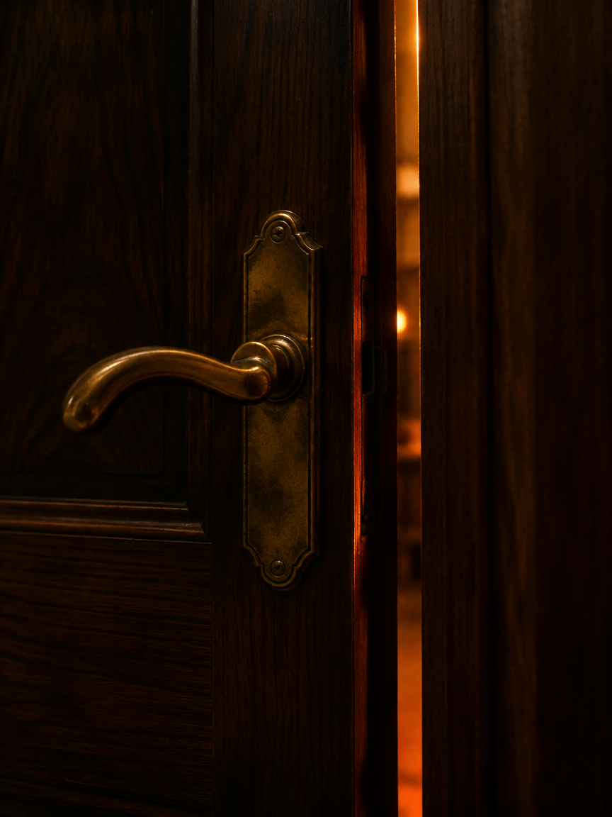 Illustrative depiction of a discreet entrance