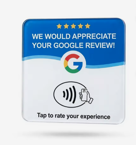 Google review adhesive plaque