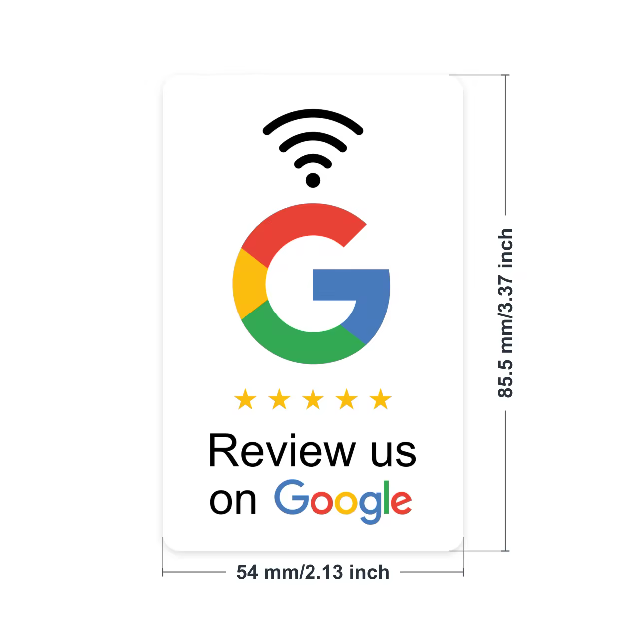White Google review NFC card