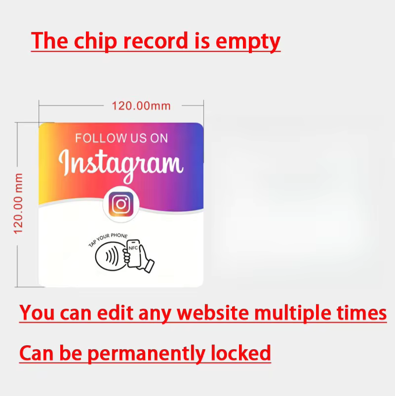 Instagram adhesive plaque