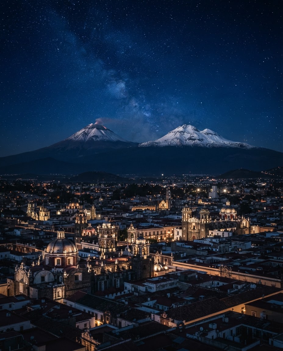 Puebla, sus volcanes y su talavera
