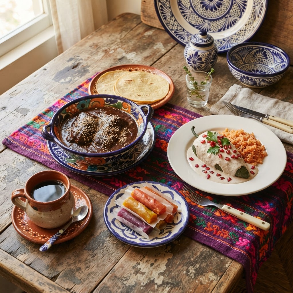 Talavera poblana y mole