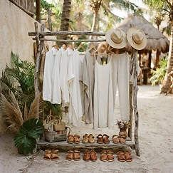 Camiseta de lino para playa, teñida con tintes naturales
