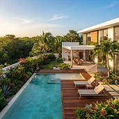 Villa privada con alberca en Playacar Fase II