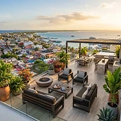 Penthouse con vista al Caribe en San Miguel