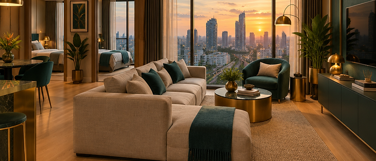 Two-bedroom sky condominium, Sukhumvit — photograph 1 of 3