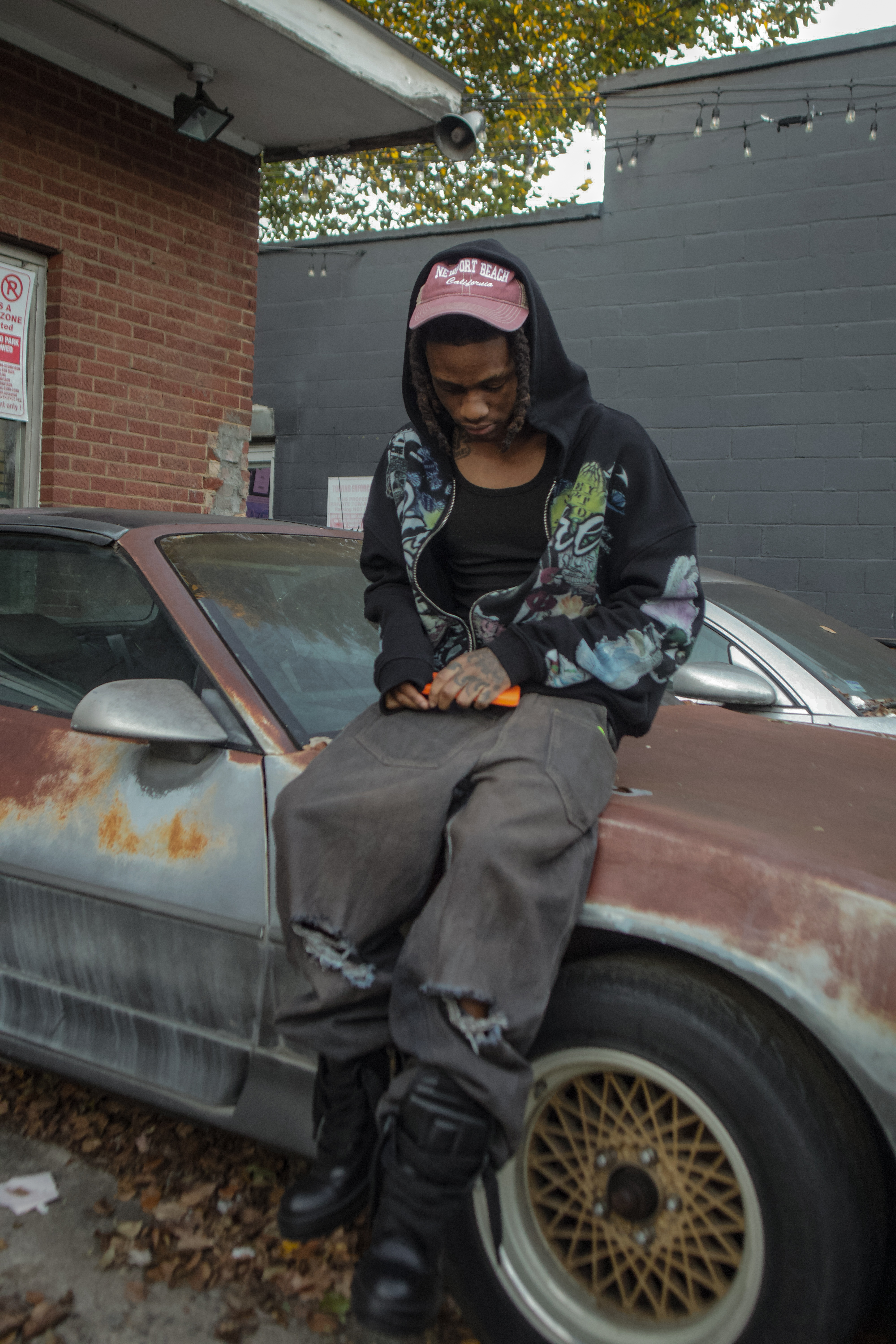 Black "Legal Graffiti" Zip Up