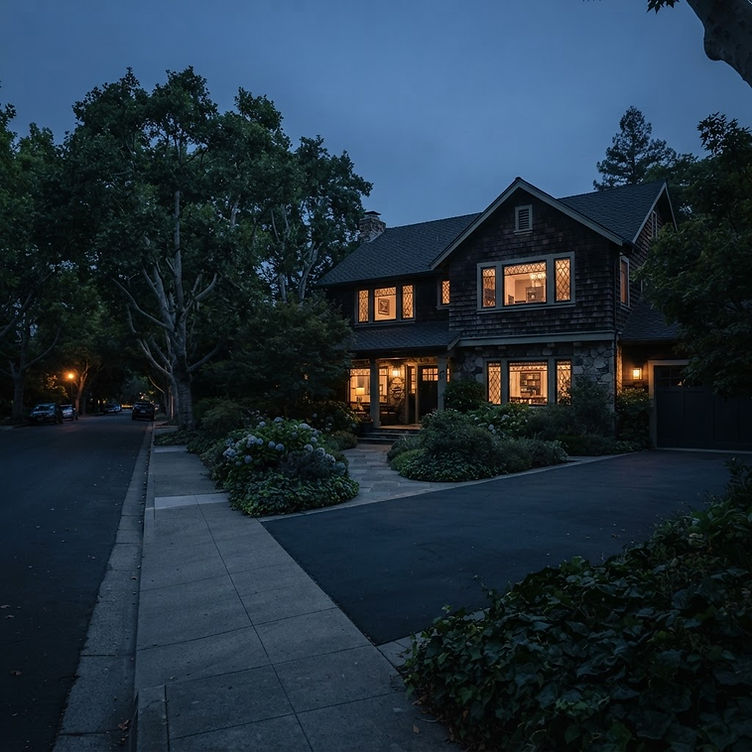 Luxury home in the Sharon Heights neighborhood of Menlo Park California - executive protection and residential security services