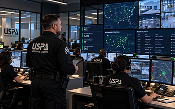 USPA headquarters security operations center coordinating fire watch dispatches nationwide