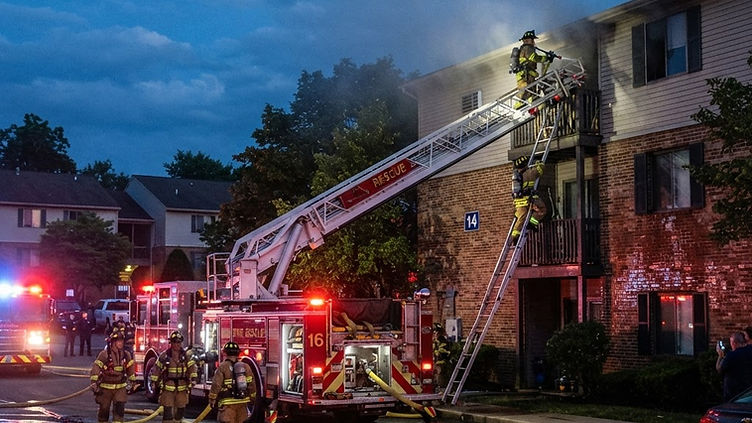 Second-floor apartment fire at Primavera Square in Bensalem Pennsylvania - fatal fire response and overnight fire watch coverage