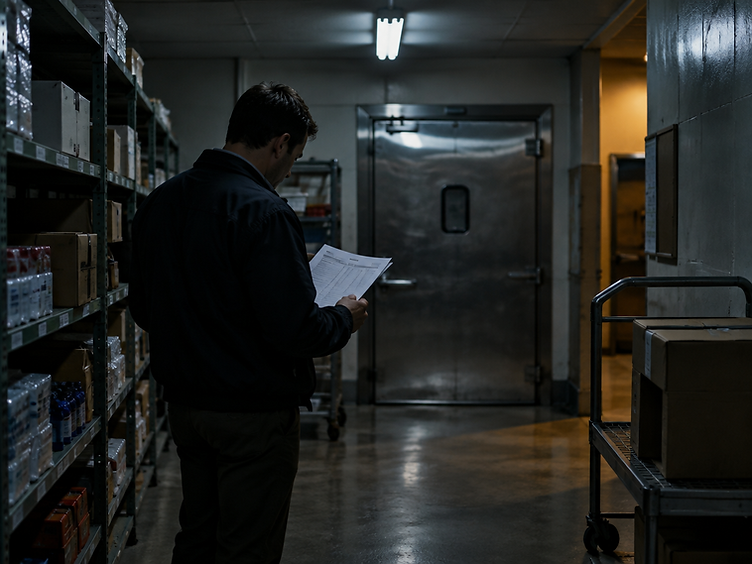 USPA investigator reviewing case records and exception reports at a work table