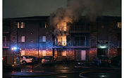 Apartment fire at Shoreline Apartment Homes in Richland Washington - second-floor balcony rescue and emergency fire watch coverage