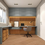Piso laminado Eucafloor Linha Prime, cor Nogueira Natural, aplicado em ambiente