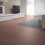 Piso laminado Eucafloor Linha Prime, cor Cappuccino, aplicado em ambiente