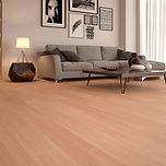 Piso laminado Durafloor Linha New Way, cor Carvalho, aplicado em ambiente