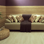 Piso laminado Durafloor Linha Nature, cor Cerezo Carmel, aplicado em ambiente