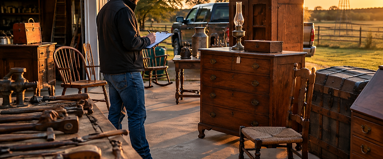 On-site auction preparation