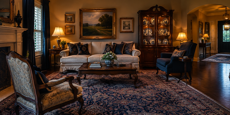 Organized estate interior