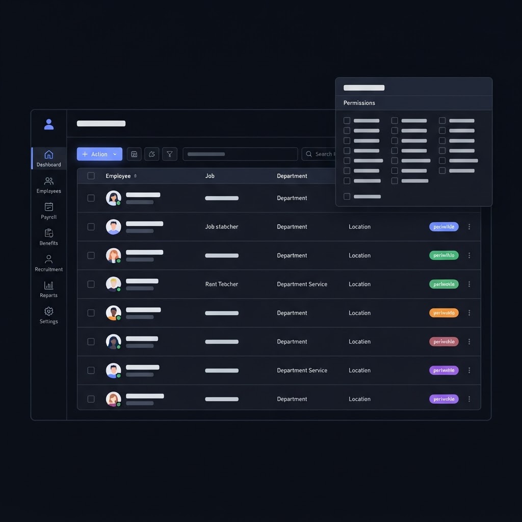 HRM Platform interface