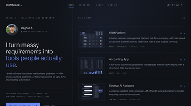 portfolio template preview