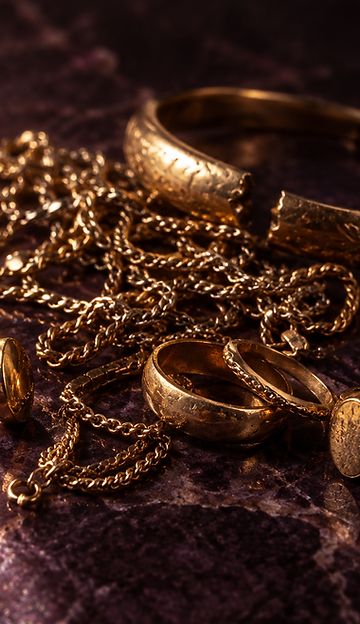 Altgold, Bruchgold und Goldschmuck