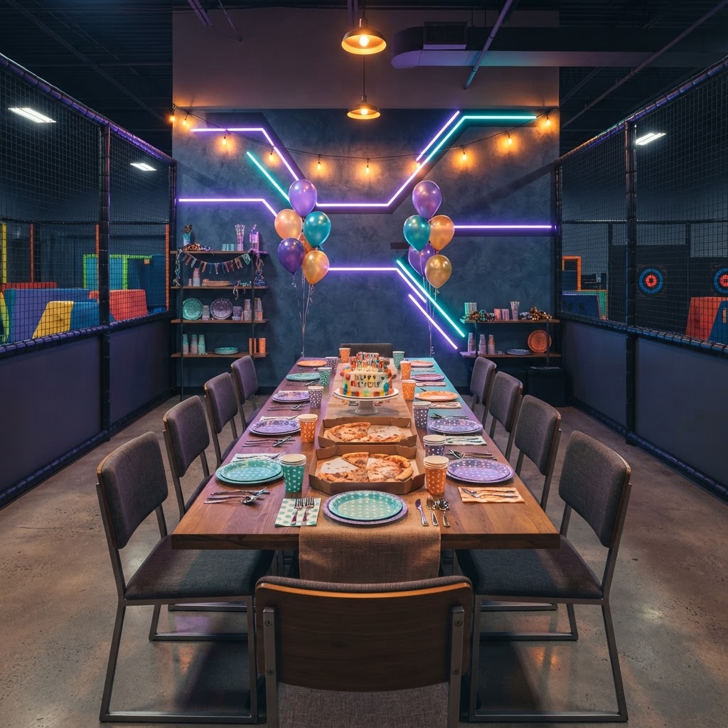Birthday party room at Volley