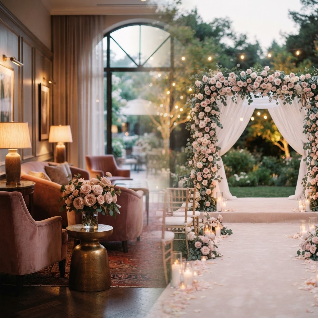 A lounge and a chuppah